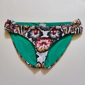 Becca by Rebecca Virtue Floral Multi Color Bikini Swimsuit Bottom Size S